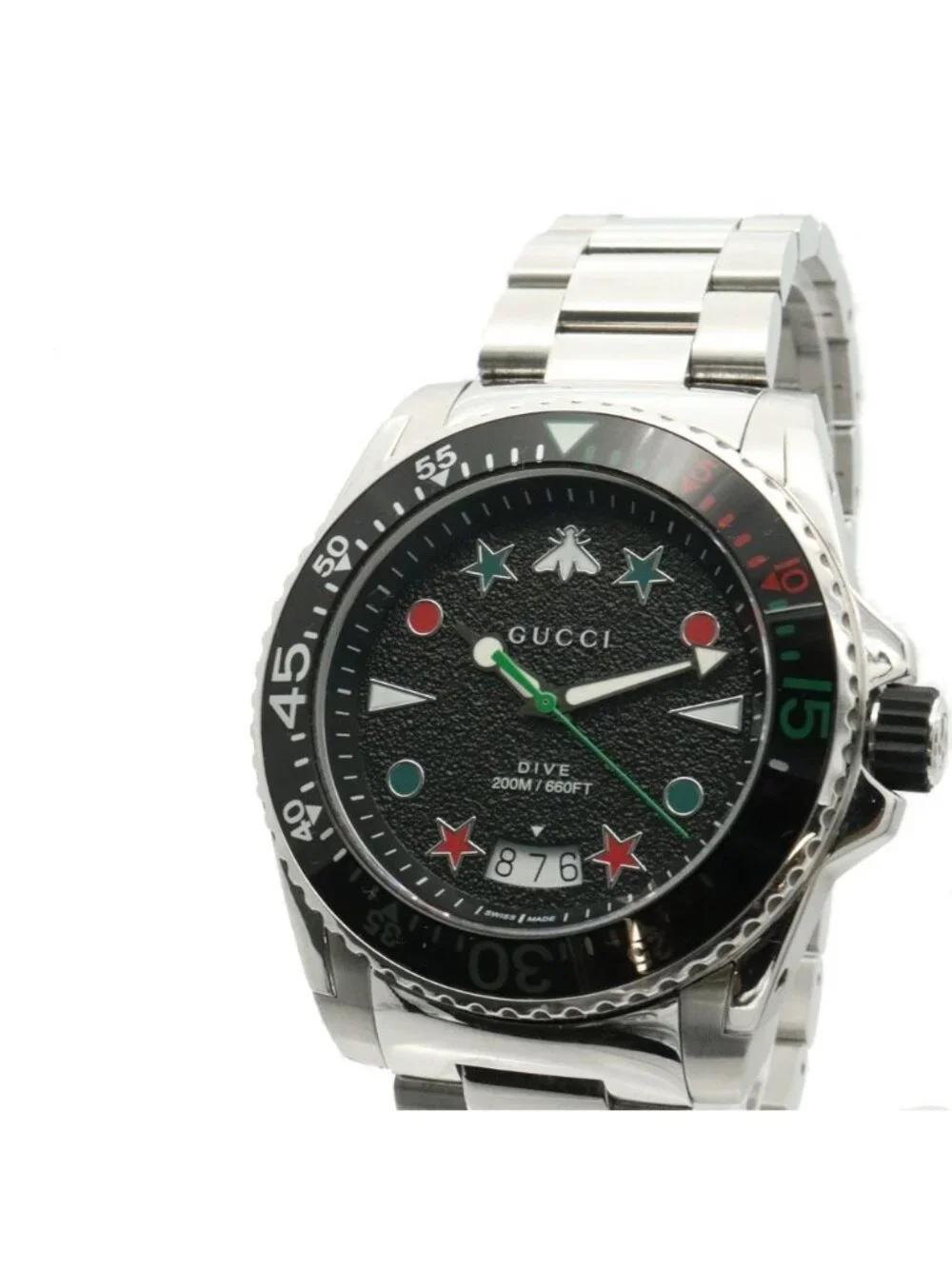 Gucci Watch Dive Quartz SS Black